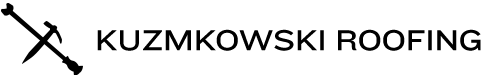 kuzmkowski roofing black logo